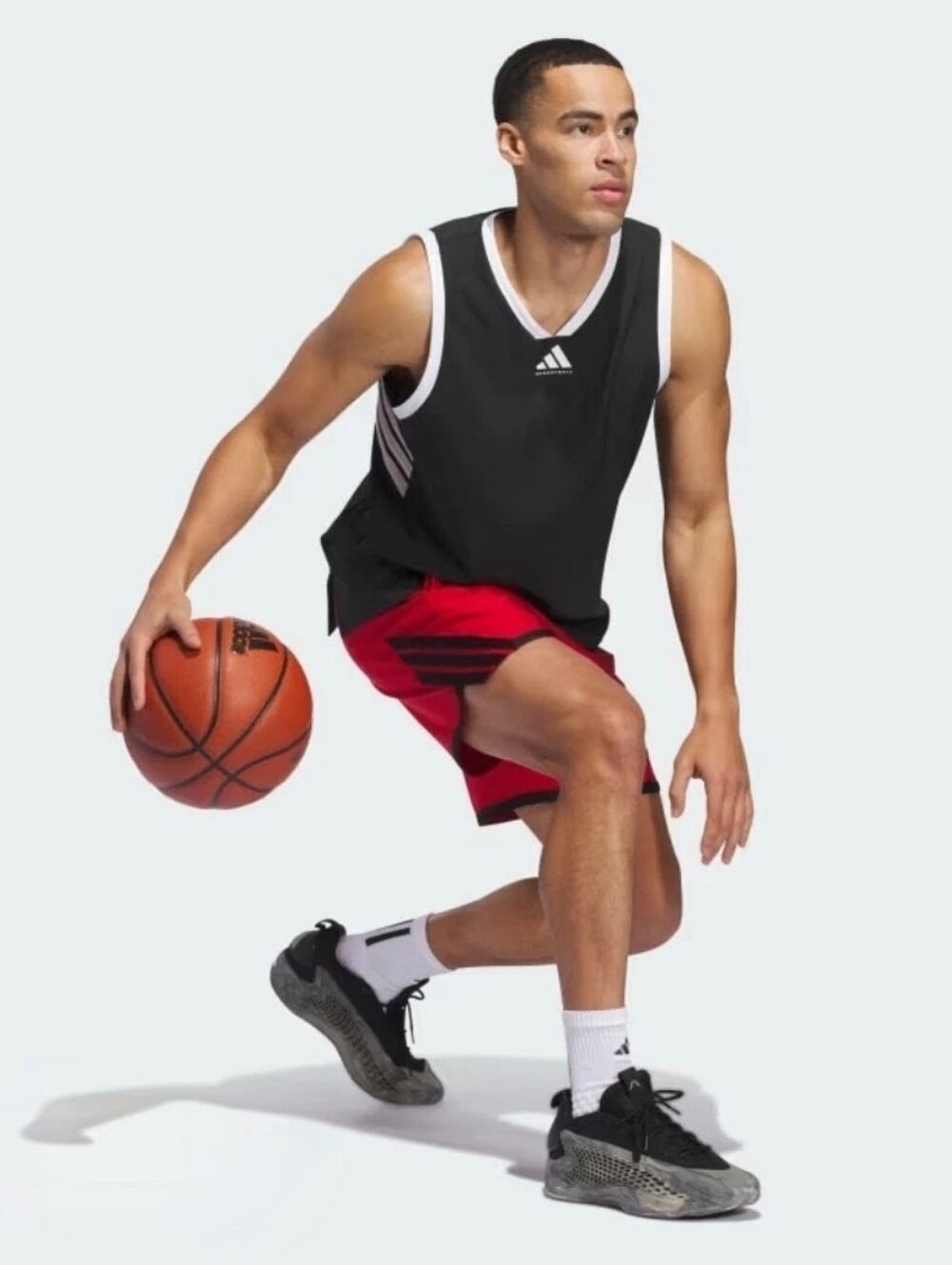 Adidas Mens XL Crazy Lite Basketball Shorts Red & Black Loose Fit JP2449